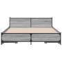 Cama con cajones madera de ingeniería gris Sonoma 135x190 cm de vidaXL, Camas y somieres - Ref: Foro24-3279950, Precio: 180,1...