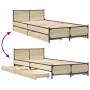 Cama con cajones madera ingeniería roble Sonoma 75x190 cm de vidaXL, Camas y somieres - Ref: Foro24-3279973, Precio: 145,24 €...