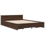 Cama con cajones madera de ingeniería marrón roble 150x200 cm de vidaXL, Camas y somieres - Ref: Foro24-3279931, Precio: 189,...