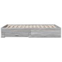 Cama con cajones madera ingeniería gris Sonoma 120x200 cm de vidaXL, Camas y somieres - Ref: Foro24-3280396, Precio: 162,62 €...