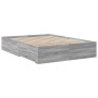 Cama con cajones madera ingeniería gris Sonoma 120x200 cm de vidaXL, Camas y somieres - Ref: Foro24-3280396, Precio: 162,62 €...