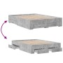 Cama con cajones madera ingeniería gris hormigón 120x200 cm de vidaXL, Camas y somieres - Ref: Foro24-3280394, Precio: 155,12...