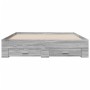 Cama con cajones madera ingeniería gris Sonoma 140x200 cm de vidaXL, Camas y somieres - Ref: Foro24-3280389, Precio: 188,98 €...