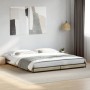 Estructura cama madera ingeniería metal roble Sonoma 200x200 cm de vidaXL, Camas y somieres - Ref: Foro24-845127, Precio: 104...
