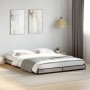 Estructura cama madera ingeniería metal gris Sonoma 150x200 cm de vidaXL, Camas y somieres - Ref: Foro24-845144, Precio: 80,4...
