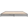 Estructura cama madera ingeniería metal gris Sonoma 150x200 cm de vidaXL, Camas y somieres - Ref: Foro24-845144, Precio: 80,4...