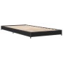 Estructura de cama madera de ingeniería y metal negra 75x190 cm de vidaXL, Camas y somieres - Ref: Foro24-845186, Precio: 55,...