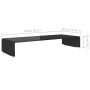 Soporte para TV/Elevador monitor cristal negro 80x30x13 cm en Muebles TV | Comprar online en Foru.es