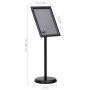 Soporte de pie para carteles A3 de aleación de aluminio negro de vidaXL, Mostradores - Ref: Foro24-51206, Precio: 40,06 €, De...