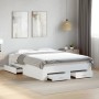 Cama con cajones madera de ingeniería blanco 120x190 cm de vidaXL, Camas y somieres - Ref: Foro24-3280412, Precio: 180,02 €, ...