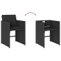 Sillas de jardín con cojines 4 unidades ratán sintético negro de vidaXL, Sillas de jardín - Ref: Foro24-4007456, Precio: 161,...