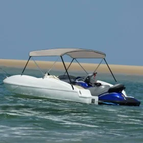 2-arch bimini top gray 148.5x133x104 cm by vidaXL, Boat storage covers - Ref: Foro24-94792, Price: 98,20 €, Discount: %