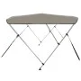 Toldo bimini de 3 arcos gris 184x170x133 cm de vidaXL, Cubiertas para almacenamiento de barcas - Ref: Foro24-94799, Precio: 1...