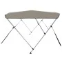 Toldo bimini de 3 arcos gris 182x184x136 cm de vidaXL, Cubiertas para almacenamiento de barcas - Ref: Foro24-94800, Precio: 1...