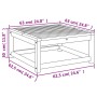Mesa de jardín madera maciza de acacia 63x63x30 cm de vidaXL, Sofás modulares de exterior - Ref: Foro24-366493, Precio: 70,26...