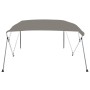 Toldo bimini de 4 arcos gris 243x250x131 cm de vidaXL, Cubiertas para almacenamiento de barcas - Ref: Foro24-94809, Precio: 2...