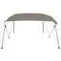 Toldo bimini de 4 arcos gris 243x250x131 cm de vidaXL, Cubiertas para almacenamiento de barcas - Ref: Foro24-94809, Precio: 2...