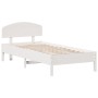 Estructura de cama con cabecero madera de pino blanco 100x200cm de vidaXL, Camas y somieres - Ref: Foro24-3207218, Precio: 15...