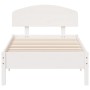 Estructura de cama con cabecero madera de pino blanco 100x200cm de vidaXL, Camas y somieres - Ref: Foro24-3207218, Precio: 15...