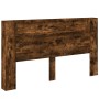 Cabecero de cama con LED roble ahumado 180x16,5x103,5 cm de vidaXL, Cabeceros y pies de cama - Ref: Foro24-839263, Precio: 11...
