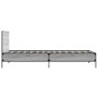 Estructura cama madera ingeniería metal gris Sonoma 100x200 cm de vidaXL, Camas y somieres - Ref: Foro24-845525, Precio: 84,6...