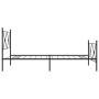 Estructura de cama con cabecero y estribo metal negro 107x203cm de vidaXL, Camas y somieres - Ref: Foro24-376516, Precio: 92,...