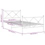 Estructura de cama con cabecero y estribo metal negro 107x203cm de vidaXL, Camas y somieres - Ref: Foro24-376516, Precio: 92,...