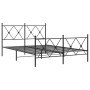 Estructura de cama cabecero y estribo metal negro 140x200 cm de vidaXL, Camas y somieres - Ref: Foro24-376521, Precio: 139,50...
