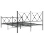 Estructura de cama cabecero y estribo metal negro 140x200 cm de vidaXL, Camas y somieres - Ref: Foro24-376521, Precio: 139,50...