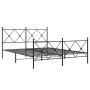 Estructura de cama cabecero y estribo metal negro 160x200 cm de vidaXL, Camas y somieres - Ref: Foro24-376523, Precio: 136,31...