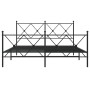 Estructura de cama cabecero y estribo metal negro 160x200 cm de vidaXL, Camas y somieres - Ref: Foro24-376523, Precio: 136,31...