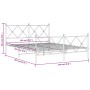 Estructura de cama cabecero y estribo metal negro 160x200 cm de vidaXL, Camas y somieres - Ref: Foro24-376523, Precio: 136,31...