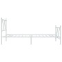 Estructura cama metal con cabecero y pie cama blanca 90x190 cm de vidaXL, Camas y somieres - Ref: Foro24-376561, Precio: 76,0...