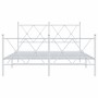 Estructura cama con cabecero y estribo metal blanco 137x190 cm de vidaXL, Camas y somieres - Ref: Foro24-376568, Precio: 108,...