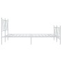 Estructura cama con cabecero y estribo metal blanco 137x190 cm de vidaXL, Camas y somieres - Ref: Foro24-376568, Precio: 108,...