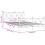 Estructura cama con cabecero y estribo metal blanco 137x190 cm de vidaXL, Camas y somieres - Ref: Foro24-376568, Precio: 108,...