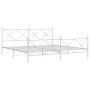 Estructura cama metal con cabecero y pie cama blanco 193x203 cm de vidaXL, Camas y somieres - Ref: Foro24-376575, Precio: 142...