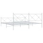 Estructura cama metal con cabecero y pie cama blanco 193x203 cm de vidaXL, Camas y somieres - Ref: Foro24-376575, Precio: 142...