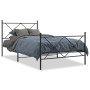 Estructura de cama con cabecero y estribo metal negro 100x190cm de vidaXL, Camas y somieres - Ref: Foro24-376514, Precio: 82,...