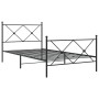 Estructura de cama con cabecero y estribo metal negro 100x190cm de vidaXL, Camas y somieres - Ref: Foro24-376514, Precio: 82,...