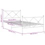 Estructura de cama con cabecero y estribo metal negro 100x190cm de vidaXL, Camas y somieres - Ref: Foro24-376514, Precio: 82,...