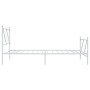 Estructura cama metal cabecero y estribo blanca 100x190 cm de vidaXL, Camas y somieres - Ref: Foro24-376563, Precio: 76,34 €,...