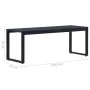 Banco de jardín tablero PS negro 120,5 cm de vidaXL, Bancos de jardín - Ref: Foro24-49492, Precio: 109,36 €, Descuento: %
