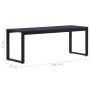 Banco de jardín tablero PS negro 120,5 cm de vidaXL, Bancos de jardín - Ref: Foro24-49492, Precio: 100,59 €, Descuento: %