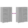 Aparador de madera de ingeniería gris Sonoma 60x31x84 cm de vidaXL, Aparadores - Ref: Foro24-840511, Precio: 106,26 €, Descue...