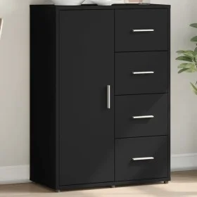 Aparador de madera de ingeniería negro 60x31x84 cm de vidaXL, Aparadores - Ref: Foro24-840507, Precio: 96,76 €, Descuento: %