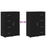 Aparador de madera de ingeniería negro 60x31x84 cm de vidaXL, Aparadores - Ref: Foro24-840507, Precio: 98,35 €, Descuento: %