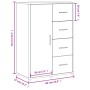 Aparador de madera de ingeniería negro 60x31x84 cm de vidaXL, Aparadores - Ref: Foro24-840507, Precio: 98,35 €, Descuento: %