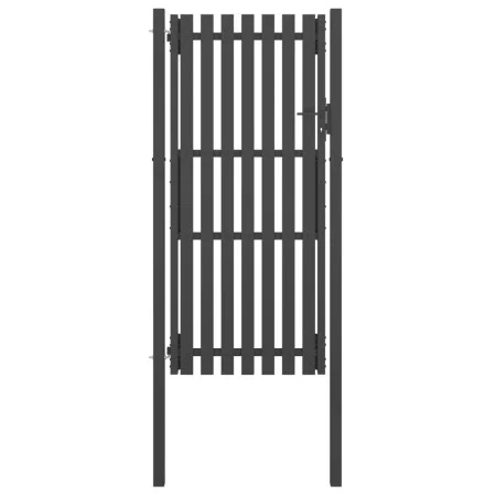 Anthracite grey steel garden fence gate 1x2.5 cm by vidaXL, garden gates - Ref: Foro24-146332, Price: 342,88 €, Discount: %