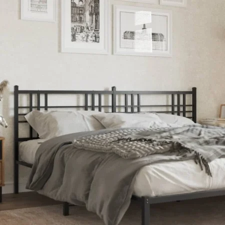 Kopfteil aus schwarzem Metall, 180 cm von vidaXL, Kopf- und Fußteile - Ref: Foro24-376360, Preis: 44,81 €, Rabatt: %